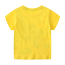 Kids Luminous Cartoon Shark Dinosaur T-shirt 100% Cotton Baby Boys Tees 2-7 Years Summer New Short Sleeve Tops