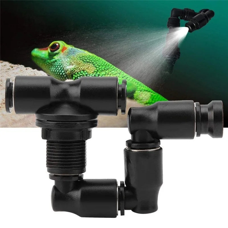 MIUS Reptiles 360 Degree Rotatin Fogger Mist Sprinkler Terrarium Nozzle Adjustable Greenhouse Irrigation Pet Cooling System