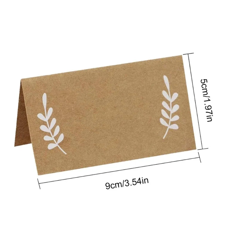 50 Brown Color Texture Place Cards Name Cards for Weddings, Meetings, and Celebrations