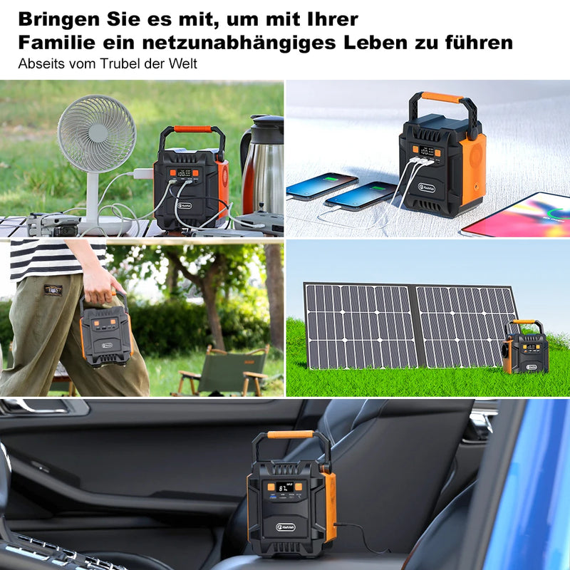 A201 Portable Power Station Solar Generator 200W Peak Battery Power Station for Home Outdoor Camping Emergency Battery Backup