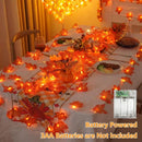 2/3M Christmas Decoration Artificial Maple Leaf Leaves LED Light String Lantern Garland Home Party DIY Decor Halloween New Year