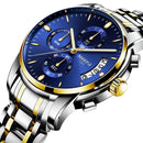 NIBOSI Watch Men Top Brand Luxury Blue Male Date Quartz Mens Watches Waterproof Sport Watch Clock Wristwatch Relogio Masculino