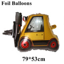 Excavator Crane Tractor Birthday Cake Topper Construction Party Cake Decor Kids Boy 1st Baby Shower One Year Happy Birthday Cake