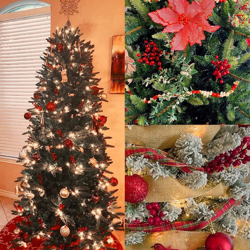 Artificial plant Holly Little Red Fruit New Year Christmas tree Home festival livingroom Wedding Decor diy gift Placement Prop