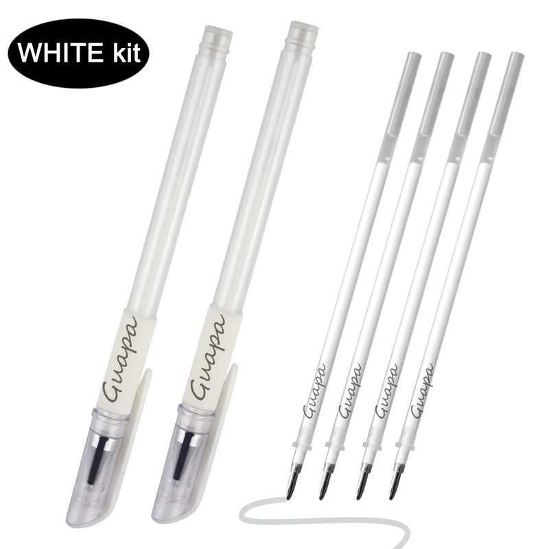 2PCS Eyebrow Marker Pen Tattoo Accessories Microblading Surgical Skin Permanent Make up Supplies White Surgical Scribe Tool