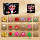 Flower Bouquet Building Set-Botanical Toy Rose Sunflower Home Plant Decor 18 Flowers Models Birthday Gift for Adult Women Kids8+