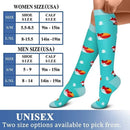 6 PAIRS Compression Socks Flowers Animal Fruit for Men Women Running Nurse Socks Nurses Sport Ladies Lady Womens Running