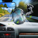 12V/24V Car Cooling Fan USB Suction Cup Windshield Desk Fan 360 Degree Adjustable Auto Cooler 3 Speeds Car Dashboard Fan
