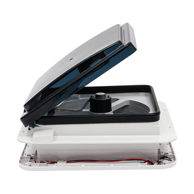 12V Caravan Ventilation Skylight RV Fan Vent Camper Exhaust Fan Shower Roof 280x280mm with LED Light