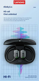Lenovo XT80 Wireless Headphones Bluetooth 5.4 Earphones True with Mic Button Control Noise Reduction Earhooks Waterproof Headset