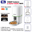Tuya Smart Automatic Pet Feeder 5G WiFi 4L Cat Food Dispenser with 1080P Camera Two-Way Audio Smart Feeding Plan for Cats Dogs