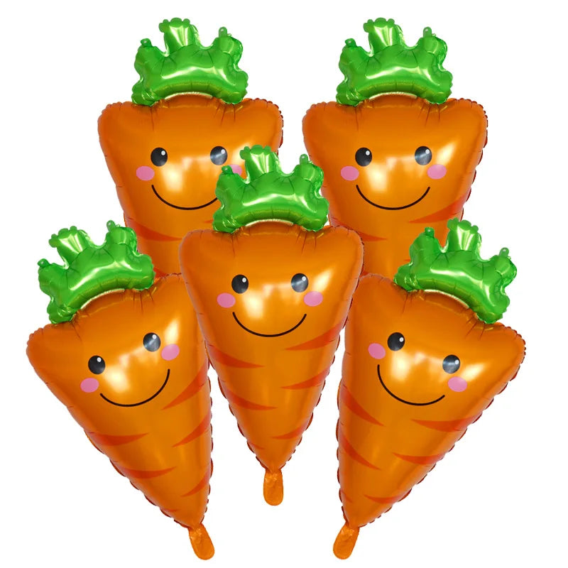 5pcs Easter Cute Rabbit Balloons White Bunny Shaped Balloons Happy Easter Foil Balloons for Easter Party Decors Kids Birthday