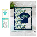 Father's Day Theme Metal Cut Dies Hexagon Layering Stencils Fish Hook Line Sinker Clear Stamps Diy Holiday Cards Decor Scrapbook