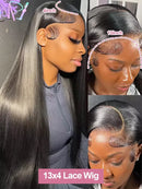 Peruvian 250% Density 32 34 inch 13x6 HD Lace Front Human Hair Wigs Straight Raw 13x4 Frontal Wigs Women Glueless Closure Wig