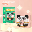 Cartoon Building Block Donut Series Cute Animal Micro-Particle Children's Educational Assembly Toys Children's Day Gift