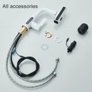 Digital Display Bathroom Basin Faucet Pull Out 3 Ways Nozzle Rainfall Stream Sprayer Crane Lifting Hot Cold Water Mixer Tap