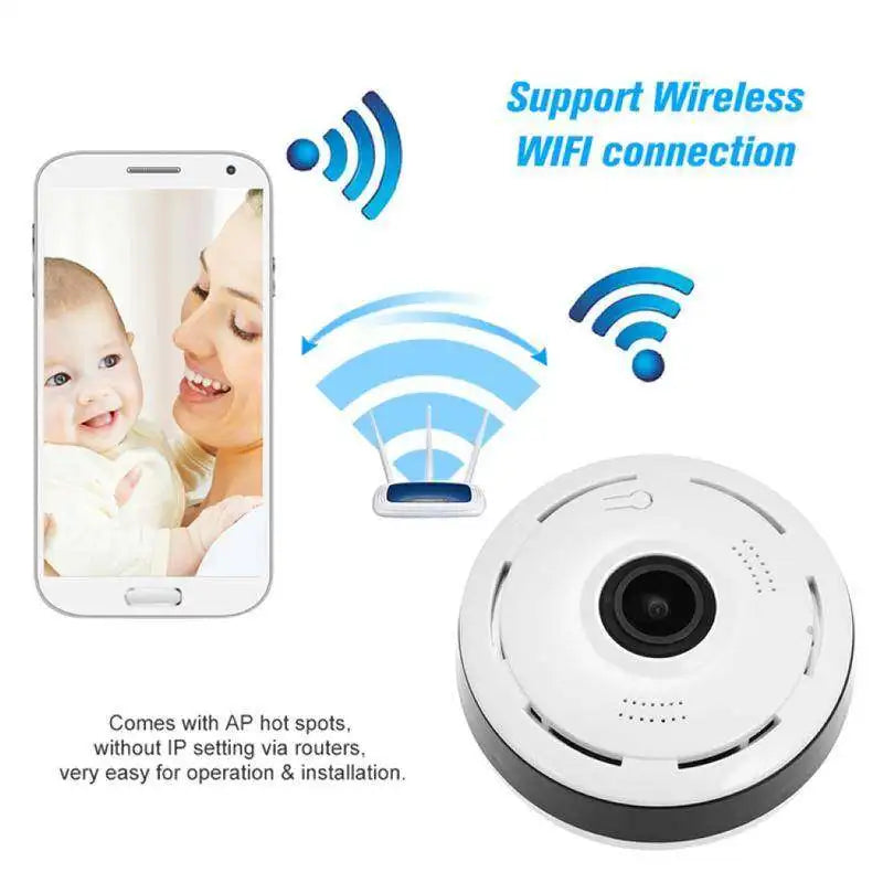 V380 Wifi Panorama Camera 1080P Security Camera 360 Degree Panoramic Fisheye IP Camera Night Vision CCTV Surveillance Camera