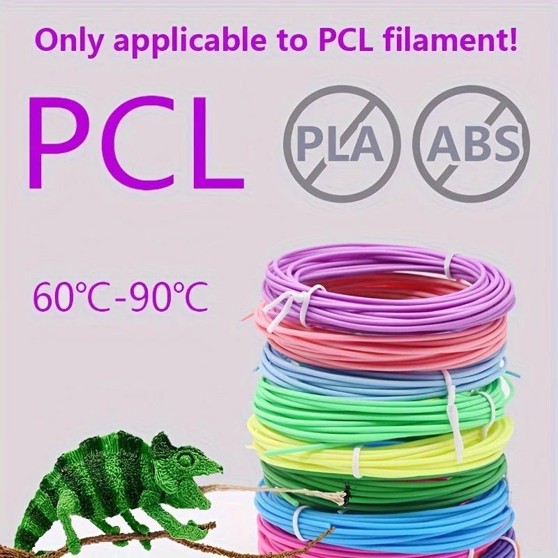 High Quality PCL Filament, Low Temperature 3D Pen Filament 1.75MM,Suitable For Low Temperature 3D Pen, Bright Colors, No Repetit