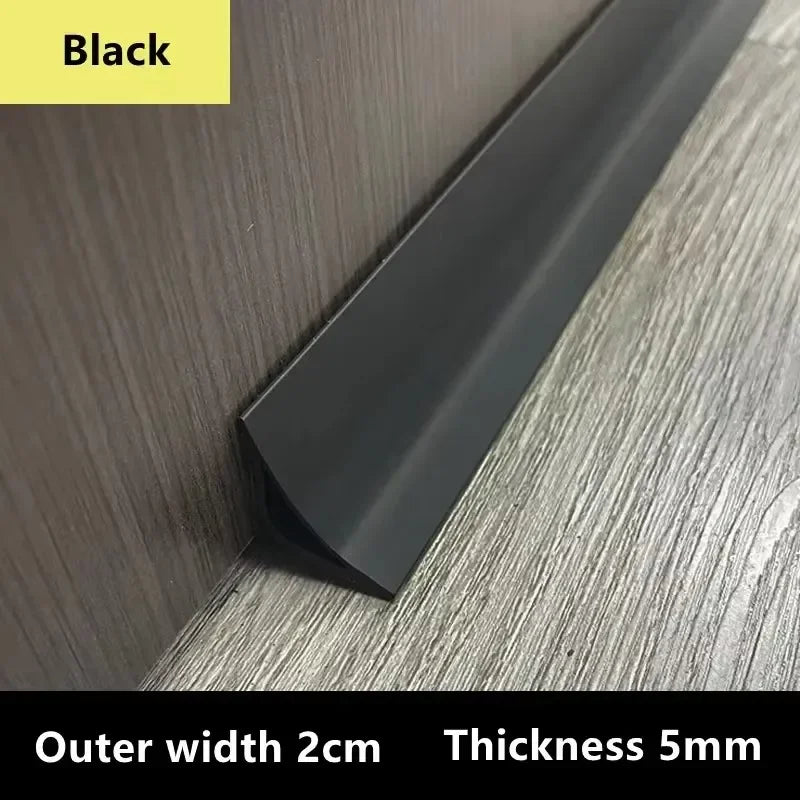 PVC Caulk Internal Corner Skirting Trim Line waterproof tape Ceiling Wall Edge Molding Self-adhesive Decorative Pressure Strip