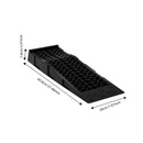 2 Piece 3-Ton Super Stable Extra Wide Heavy Duty Plastic Car Lifting Ramps Wide Wheel for Repair, Maintenance, Jack Lifting Tool