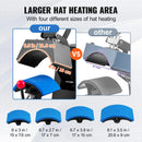 SucceBuy Hat Heat Press 4 in1 Cap Heat Press Machine 6x3inches Clamshell Transfer LCD Digital Timer Temperature Control