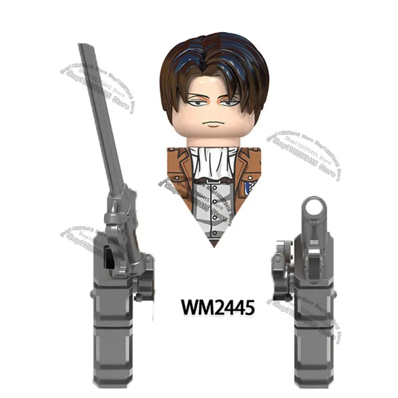 WM6165 WM6166 WM6148 Blocks Anime Bricks Dolls Action Toy Fig Building Blocks Erem Jaeger Armin Levi Mikasa Model Doll