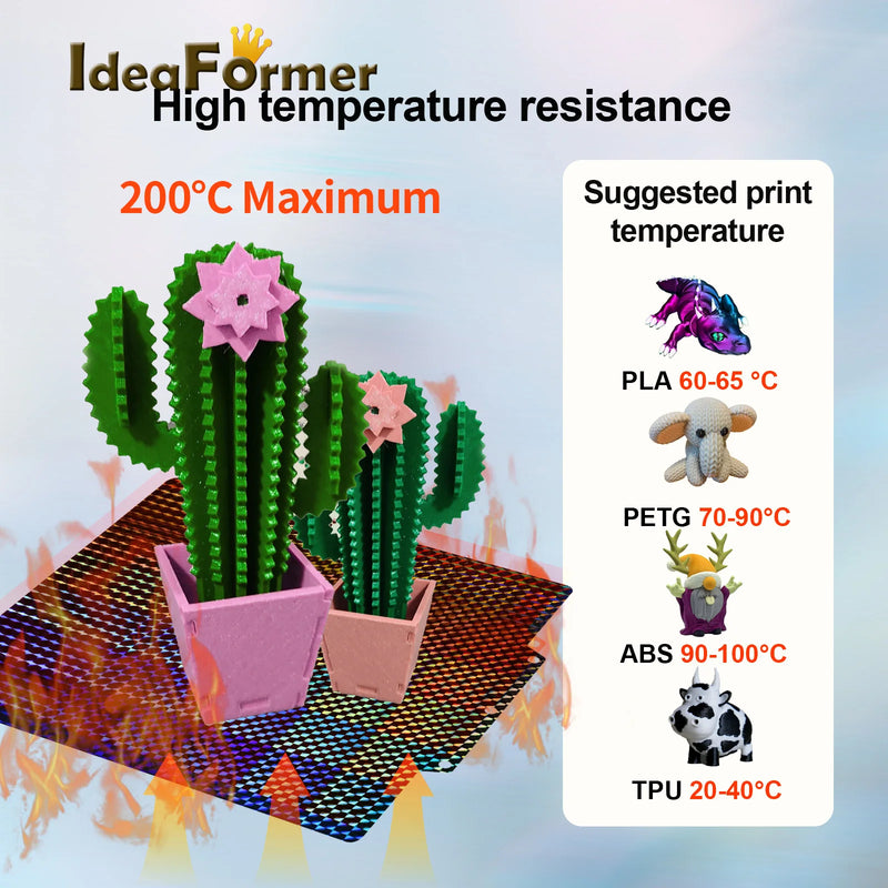 H1H Phantom H1H Light Beam Sheet Build Plate Flexible Removable Heated Bed for FLASHFORGE Adventurer 5M/Adventurer 5M Pro 235mm