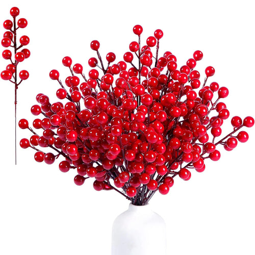 Artificial plant Holly Little Red Fruit New Year Christmas tree Home festival livingroom Wedding Decor diy gift Placement Prop