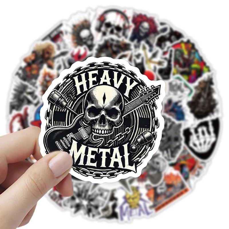 10/30/50PCS Heavy Metals Stickers Rock Cartoon Sticker Music Graffiti Decoration DIY Luggage Laptop Phone Guitar Bike Decals Toy