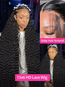 Linktowig HD Lace 13x6 Deep Wave Frontal Wig Curly Human Hair Wigs Brazilian 5x5 Glueless Lace Closure Raw For Women 200 Density