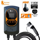 feyree EV Charging Station 32A Electric Vehicle Car Charger EVSE Wallbox Wallmount 7.6/11/22kW Type2 Cable IEC62196 APP Control