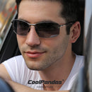 CoolPandas NEU Polarisierte Herren Sonnenbrille aus Legierung Blaue Spiegellinse Männliche Sonnenbrille Photochrome Brille UV400 Gafas De Sol