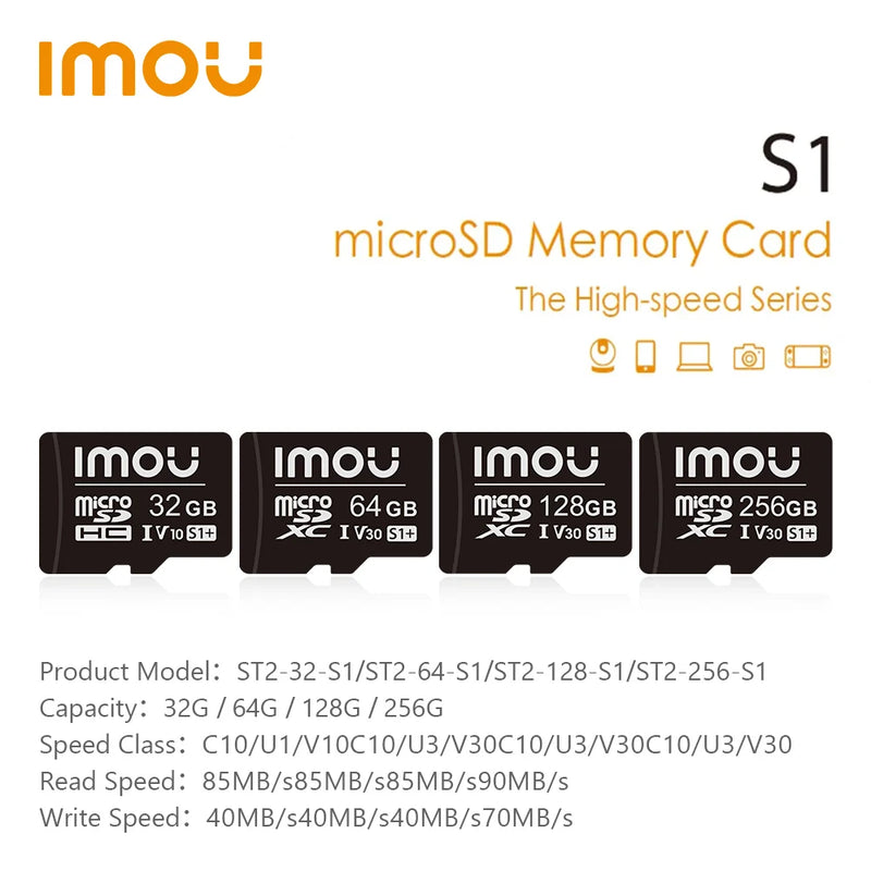 IMOU SD Card Exclusive MicroSDXC Card for Surveillance 32G 64G 128G 256G