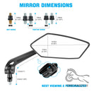 Rear View Mirror Reflector Adjustable Rotatable Handlebar Mirror Clear Rearview Electric Scooter Cycling Bicycle Accessorie