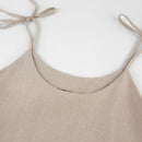 Cotton Linen Suspender Dress Spring and Summer Women's Beach Style Fake Casual Loose Soft Ruffled Edge A-line Suspender Dress