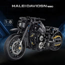 MOC New 1:8 Classic Motorbike High-tech Building Model Blocks Moto City Racer Bricks Toys for Kids Boys Children Adult Sets