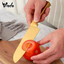 Santoku Scharfes Hackmesser Edelstahl Kochmesser Obst-Schälmesser Fleisch-Fisch-Filetiermesser Küchenutensil