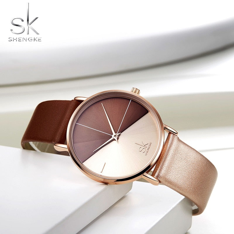 Shengke Original Design Woman Watches Creative Fashion Womens Quartz Wristwatches SK Ladies Clock Movement Montre Feminino Watch