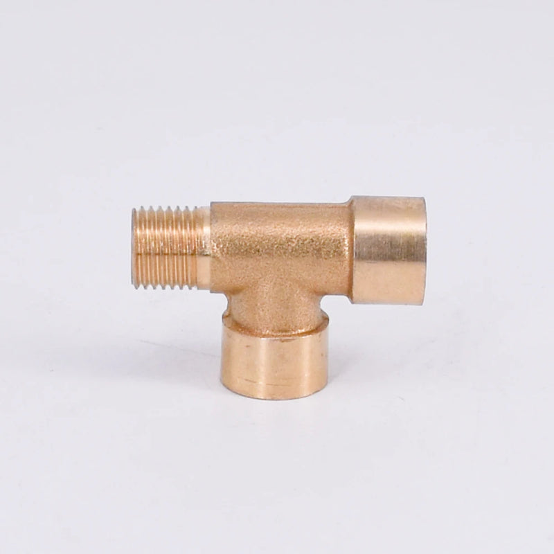 1/8" 1/4" 3/8" BSP Female Male Tee 3 Ways Splitter Brass Pipe Fitting Water Gas Oil DN6/8/10 Home Garden