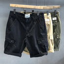Heavyweight Washed Fabric Army Green Multi-pocket Overalls Men's Loose Straight Casual Shorts Outdoor Trekking Tooling Clothes
