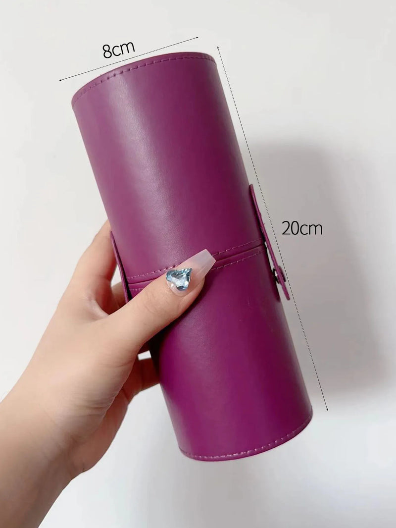 Makeup Brush Holder Large Capacity Make up Brush Case Organizer Cosmetic Cup Cylinder Storage Bag