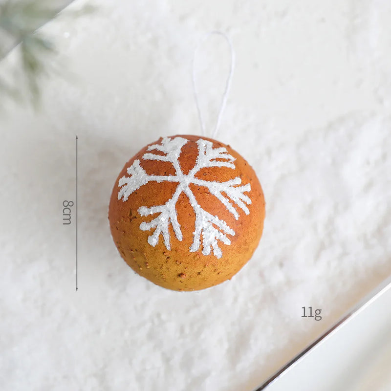 Foam Ball Snowflake Christmas Tree Pendant Christmas Ball Gingerbread Man Pendant Christmas Pendant Diy Christmas Ornament