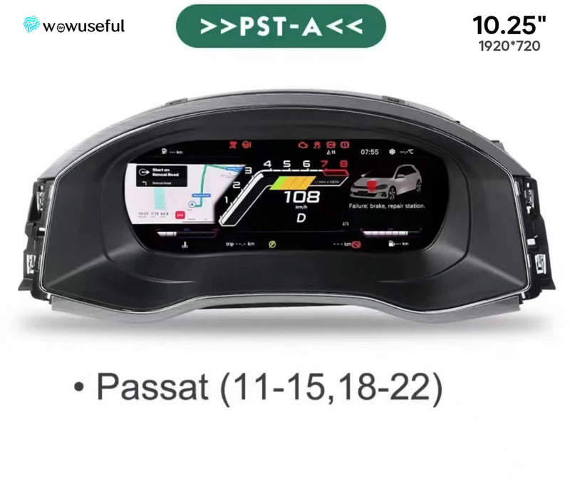 12.3'' Lcd Digital Dashboard Cluster For VW Scirocco Jetta Golf 6 7 MK7 Passat B8 B7 modify Auto Radio Instrument Paneel Cockpit
