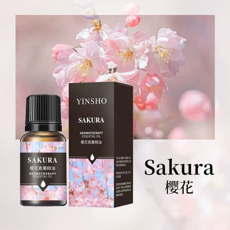 Aromatherapy 10ml Essential Oils for Humidifier Aromatic Oil Fragrance Oil Water-soluble Lavender Rose Lemon Mint