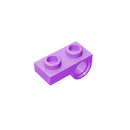Gobricks 10PCS Bricks Plate Modified 1 x 2 with Pin Hole on Bottom compatible with lego 18677 28809 pieces of children's toys