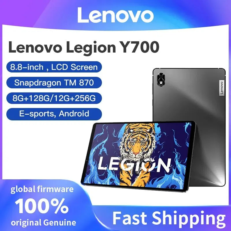 Global Firmware Lenovo LEGION Y700 Snapdragon 870 Esports 8.8inch 6550mAh 45W Charging 2560*1600 Tablet Android