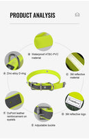 Truelove Pet Collar Waterproof  Anti-Odor Durable Adjustable PVC Polyester Soft Reflective Cloth Stripe Basic Dog Collar TLC5521