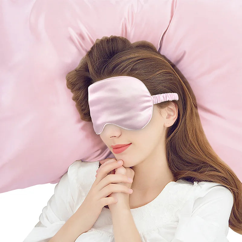 dropshipping 100% 3D Silk Sleep Mask Natural Sleeping Eye Mask Eyeshade Cover Shade Eye Patch Soft Portable Blindfold Travel