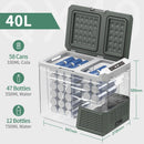 Alpicool QX 25L 30L 40L Car Refrigerator 12/24V DC 100-240V AC Fridge Freezer Dual Zone Portable Compressor Cooler for Camping