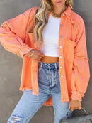 New 2025 Autumn Spring Women Solid Shirt Blusa Retro Denim Loose Korean Female Buttons Tops Vintage Casual Long Sleeve Blouses